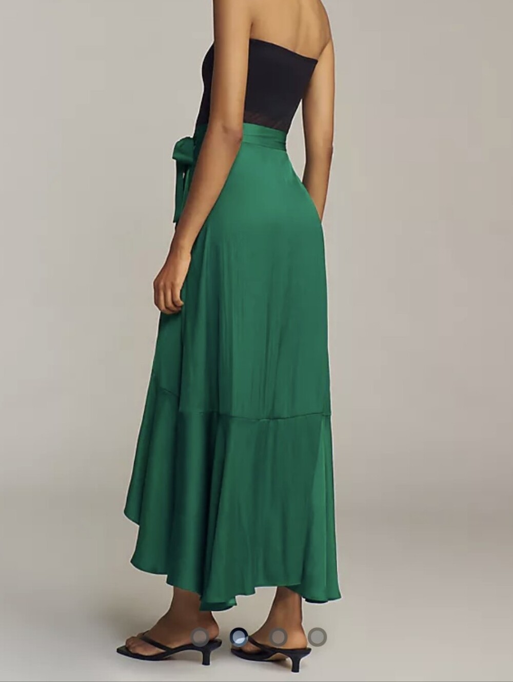 Anthropologie Maeve Ruffled WrapMaxi Skirt Evergreen - Picture 3 of 13